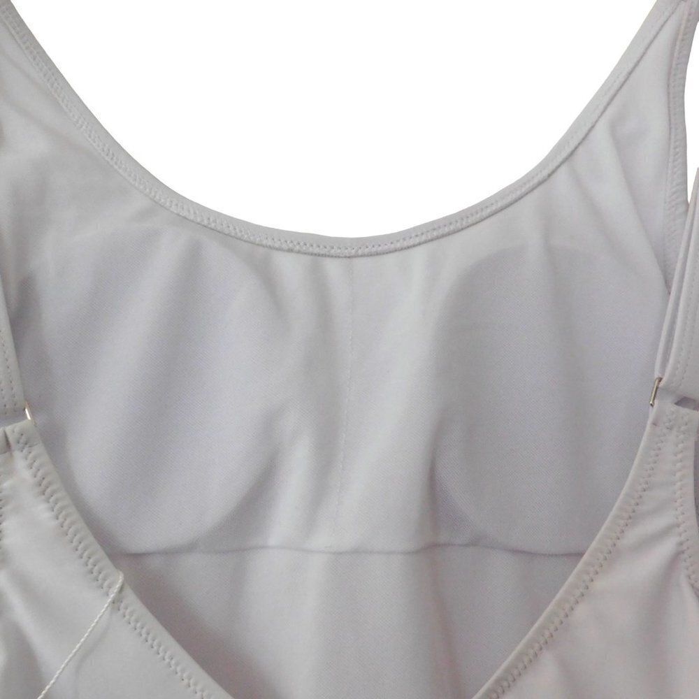 NEW Womens Pretty Garden Swimsuit One Piece White Padded Adjustable Straps Small - Picture 4 of 4